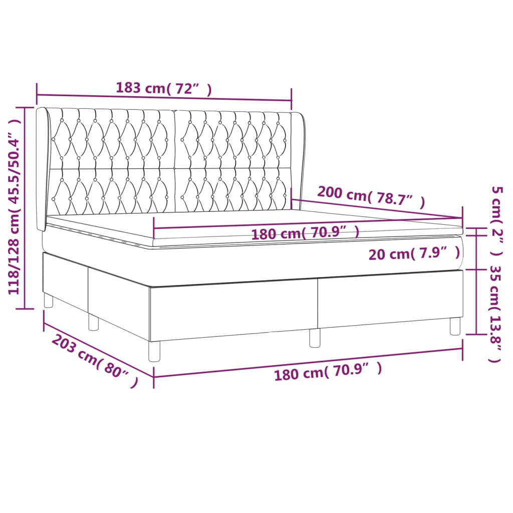 Pat continental, gri deschis, 180x200 cm, material textil