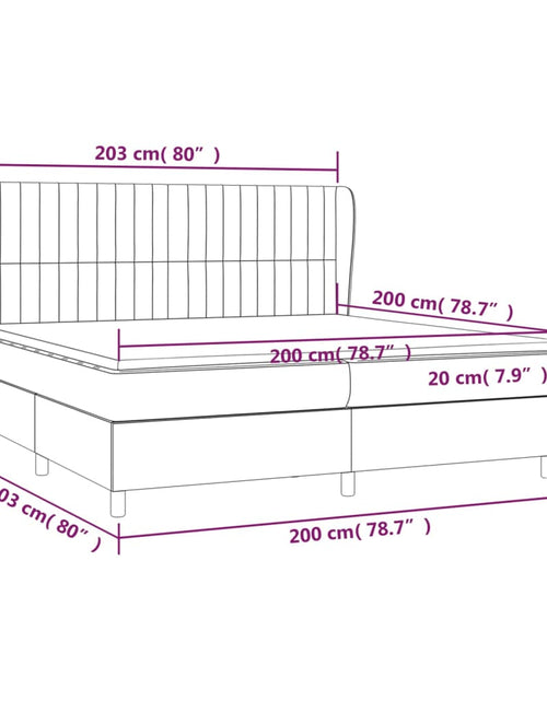 Загрузите изображение в средство просмотра галереи, Pat box spring cu saltea, albastru, 200x200 cm, textil
