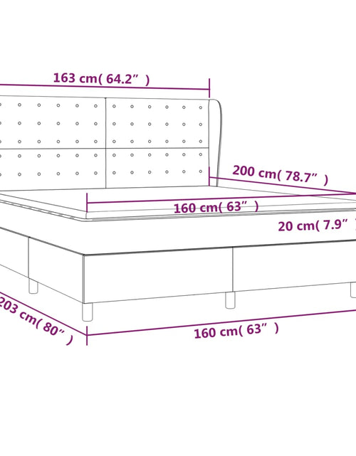 Încărcați imaginea în vizualizatorul Galerie, Pat box spring cu saltea, gri taupe, 160x200 cm material textil
