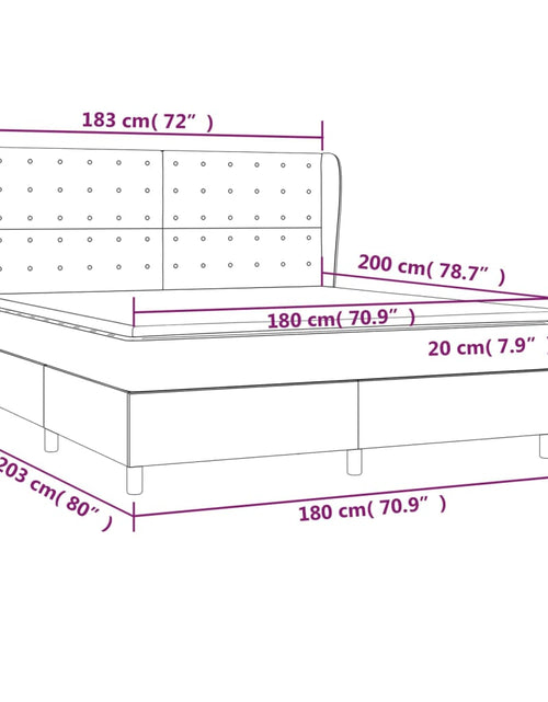 Încărcați imaginea în vizualizatorul Galerie, Pat box spring cu saltea, gri închis, 180x200 cm, textil
