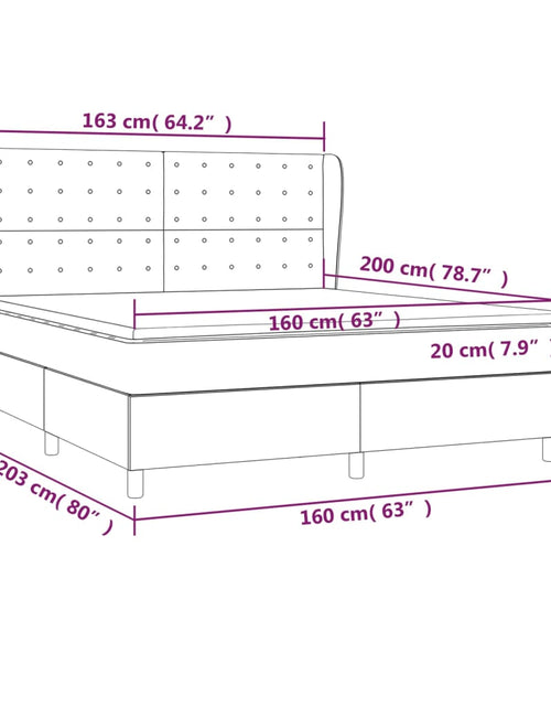 Загрузите изображение в средство просмотра галереи, Pat box spring cu saltea, negru, 160x200 cm, piele ecologică
