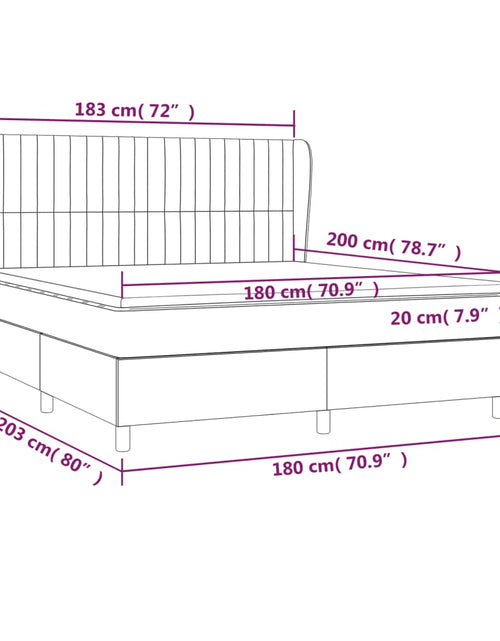 Загрузите изображение в средство просмотра галереи, Pat box spring cu saltea, roz, 180x200 cm, catifea
