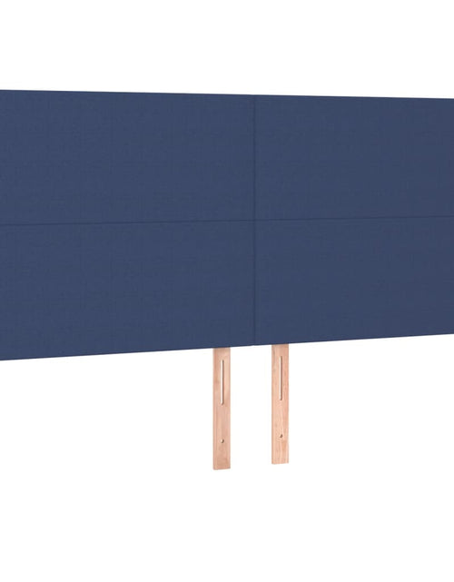 Загрузите изображение в средство просмотра галереи, Cadru de pat cu tăblie, albastru, 180x200 cm, textil
