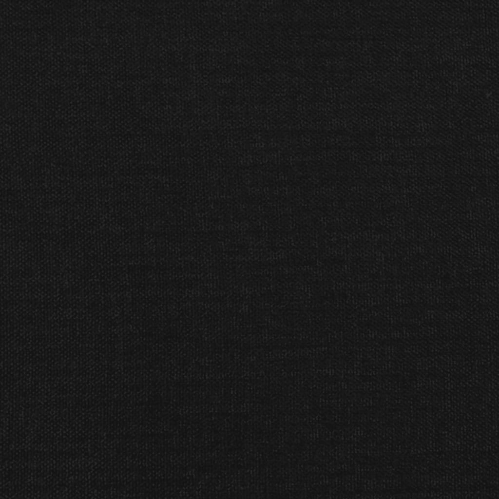 Cadru de pat cu tăblie, negru, 140x190 cm, textil