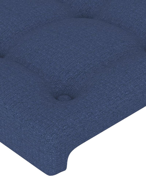 Загрузите изображение в средство просмотра галереи, Cadru de pat cu tăblie, albastru, 160x200 cm, textil
