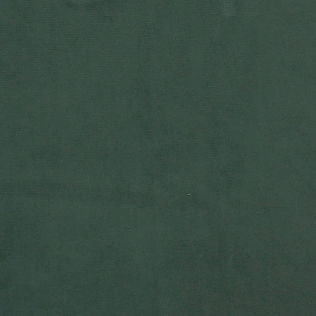 Cadru de pat cu tăblie, verde închis, 140x200 cm, catifea