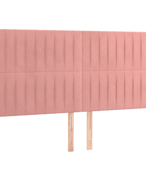 Загрузите изображение в средство просмотра галереи, Cadru de pat cu tăblie, roz, 180x200 cm, catifea
