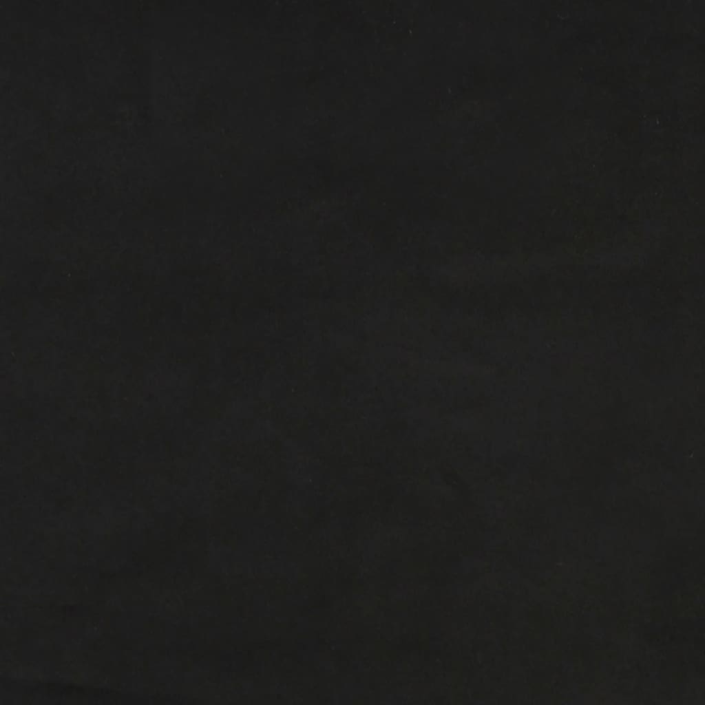 Cadru de pat cu tăblie, negru, 100x200 cm, catifea