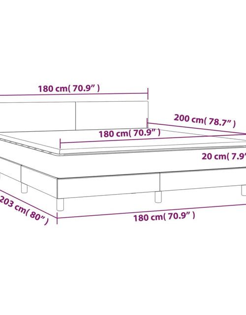 Загрузите изображение в средство просмотра галереи, Pat box spring cu saltea, negru, 180x200 cm, catifea
