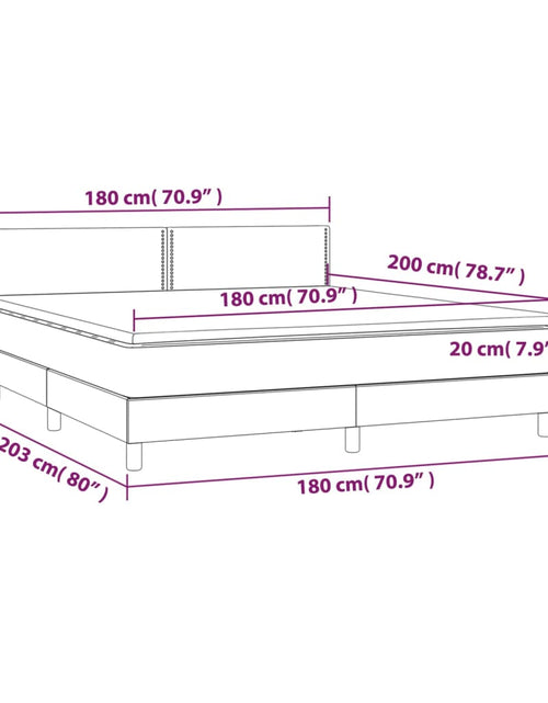 Загрузите изображение в средство просмотра галереи, Pat box spring cu saltea, albastru, 180x200 cm, material textil
