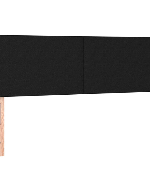 Încărcați imaginea în vizualizatorul Galerie, Pat box spring cu saltea, negru, 140x200 cm, textil
