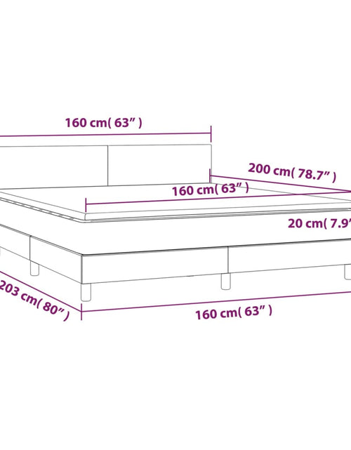 Загрузите изображение в средство просмотра галереи, Pat continental cu saltea, gri închis, 160x200 cm, țesătură
