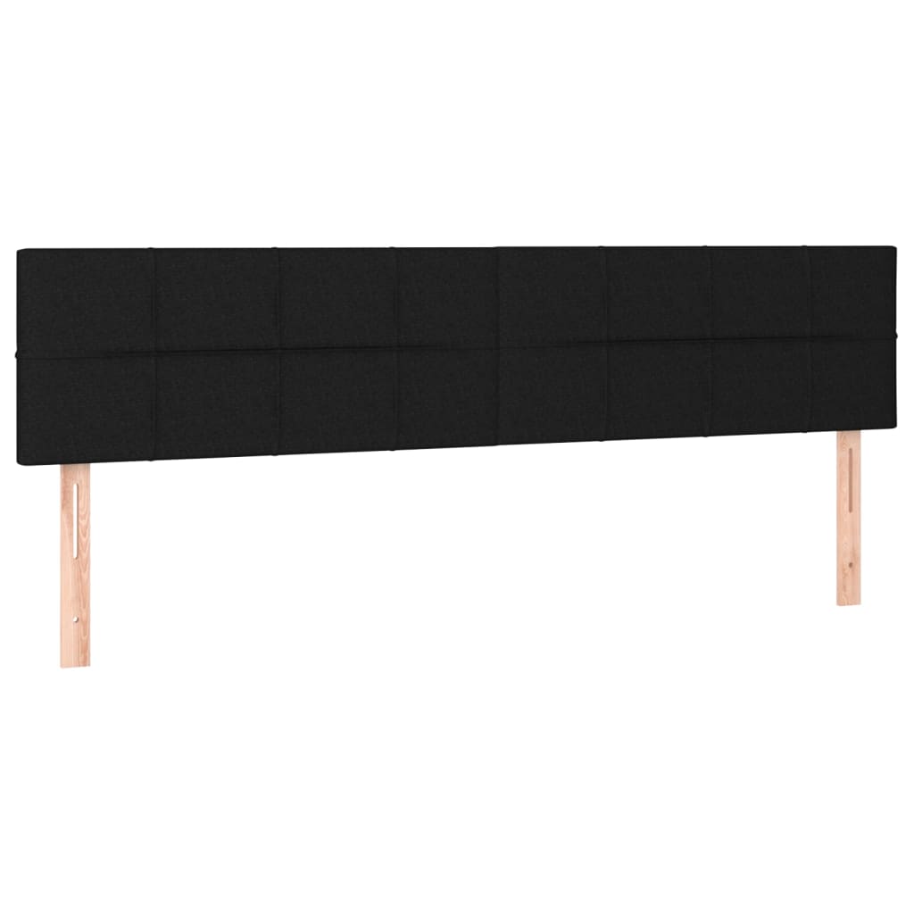 Pat box spring cu saltea, negru, 180x200 cm, catifea