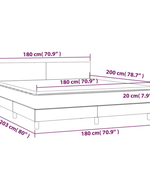 Încărcați imaginea în vizualizatorul Galerie, Pat box spring cu saltea, alb, 180x200 cm, piele ecologică
