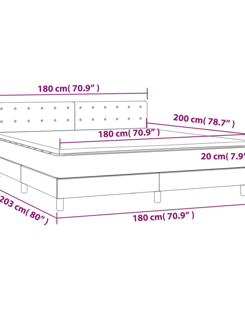 Загрузите изображение в средство просмотра галереи, Pat box spring cu saltea, negru, 180x200 cm, piele ecologică
