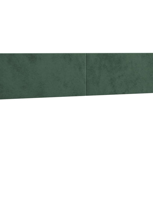 Загрузите изображение в средство просмотра галереи, Pat box spring cu saltea, verde închis, 200x200 cm, catifea
