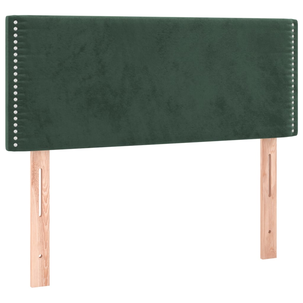 Pat box spring cu saltea, verde închis, 80x200 cm, catifea