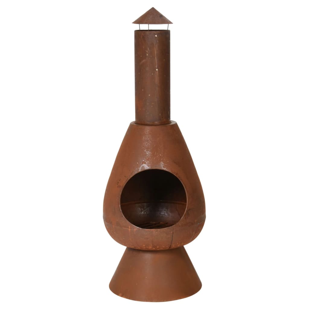 ProGarden Șemineu cu horn "Ambient", ruginiu, 110 cm