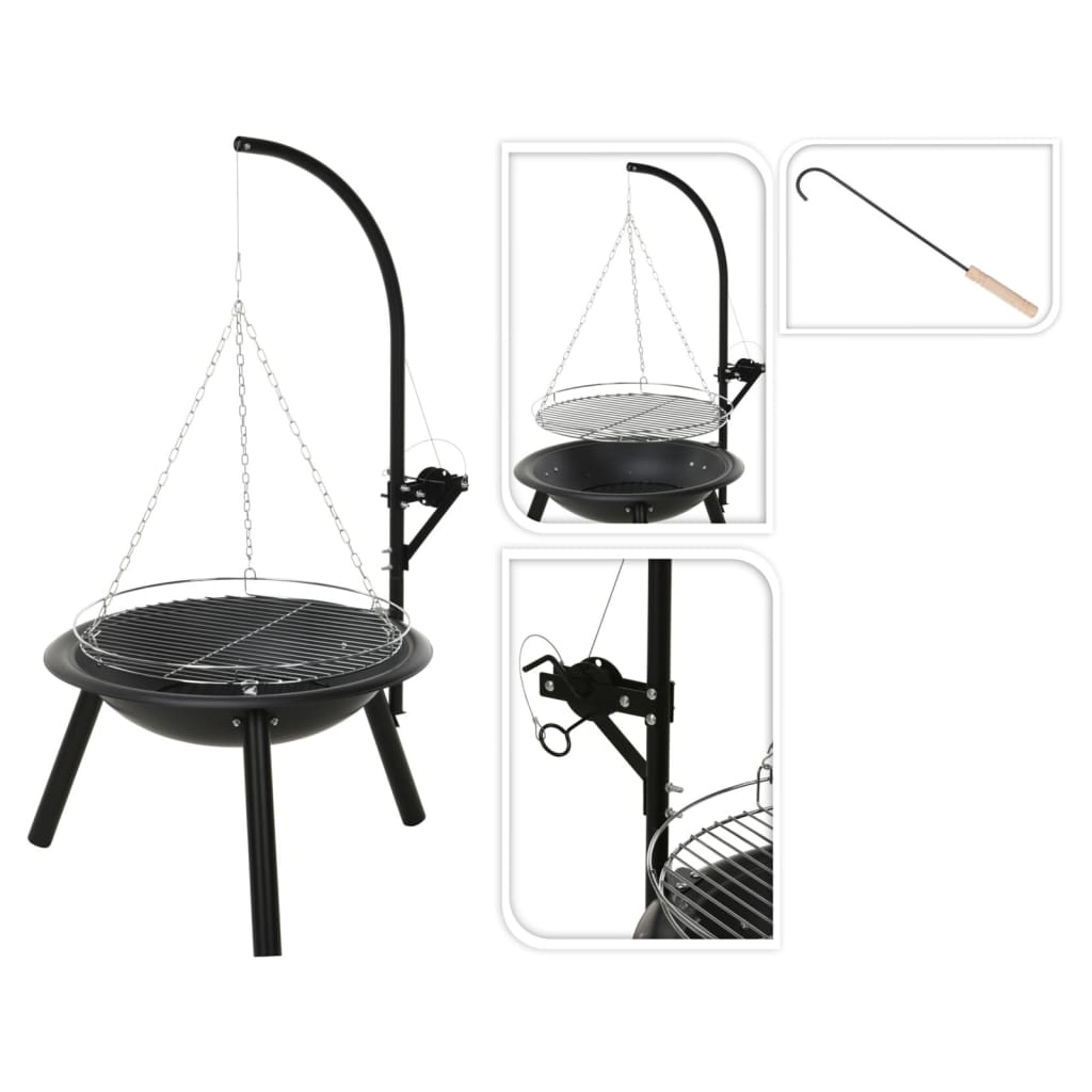 ProGarden Bol de foc cu grătar barbecue "BBQ" 55 cm