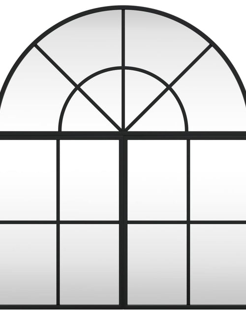 Загрузите изображение в средство просмотра галереи, Oglindă de perete, negru, 60x70 cm, arcuită, fier

