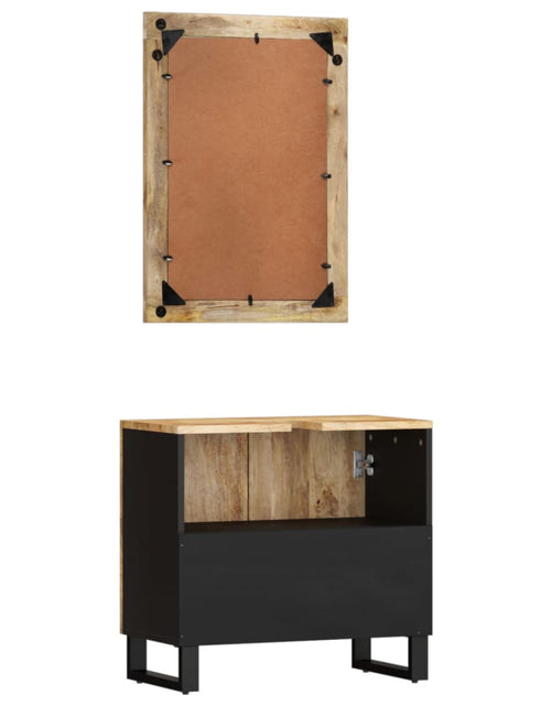 Загрузите изображение в средство просмотра галереи, Set mobilier de baie, 2 piese, lemn masiv de mango - Lando
