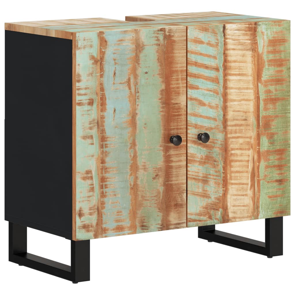 Set mobilier de baie, 2 piese, lemn masiv reciclat - Lando
