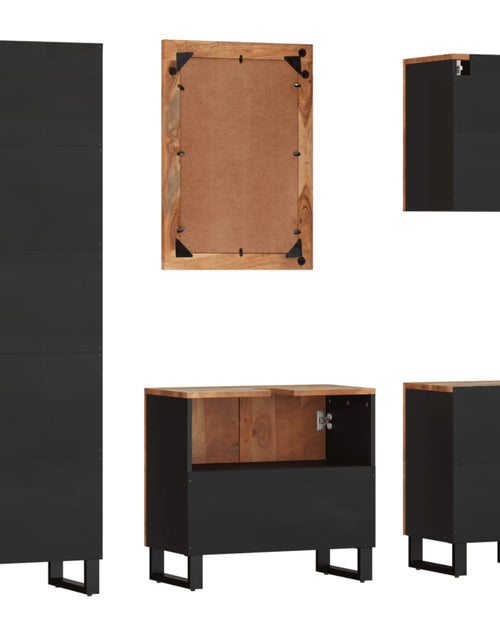 Încărcați imaginea în vizualizatorul Galerie, Set mobilier de baie, 5 piese, lemn masiv reciclat - Lando
