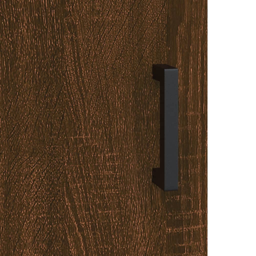 Dulapuri montate pe perete, 2 buc, stejar maro, 69,5x34x90 cm