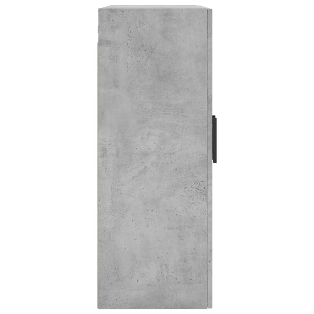 Dulap cu montaj pe perete, 2 buc, gri beton, 69,5x34x90 cm