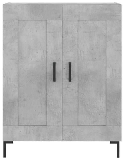 Încărcați imaginea în vizualizatorul Galerie, Dulap înalt, gri beton, 69,5x34x180, lemn compozit
