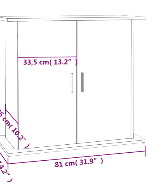 Загрузите изображение в средство просмотра галереи, Suport acvariu, stejar sonoma, 81x36x73 cm, lemn prelucrat
