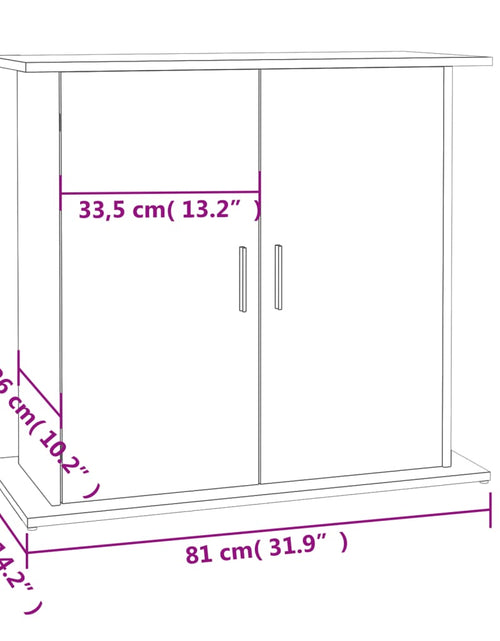 Загрузите изображение в средство просмотра галереи, Suport acvariu, gri beton, 81x36x73 cm, lemn prelucrat
