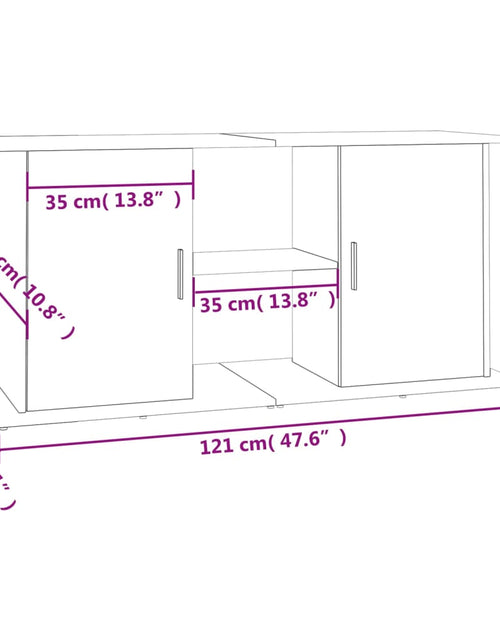 Загрузите изображение в средство просмотра галереи, Suport acvariu, gri sonoma, 121x41x58 cm, lemn prelucrat
