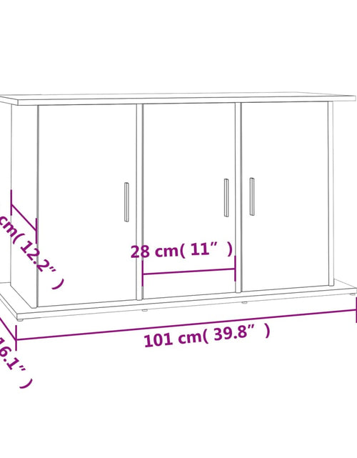 Загрузите изображение в средство просмотра галереи, Suport acvariu, gri sonoma, 101x41x58 cm, lemn prelucrat
