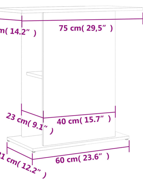 Загрузите изображение в средство просмотра галереи, Suport acvariu, gri beton, 75x36x72,5 cm, lemn prelucrat
