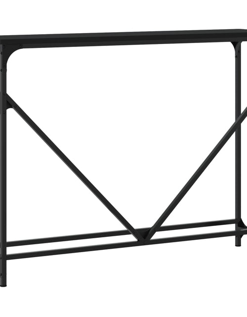 Загрузите изображение в средство просмотра галереи, Măsuță consolă, negru, 102x22,5x75 cm, lemn compozit
