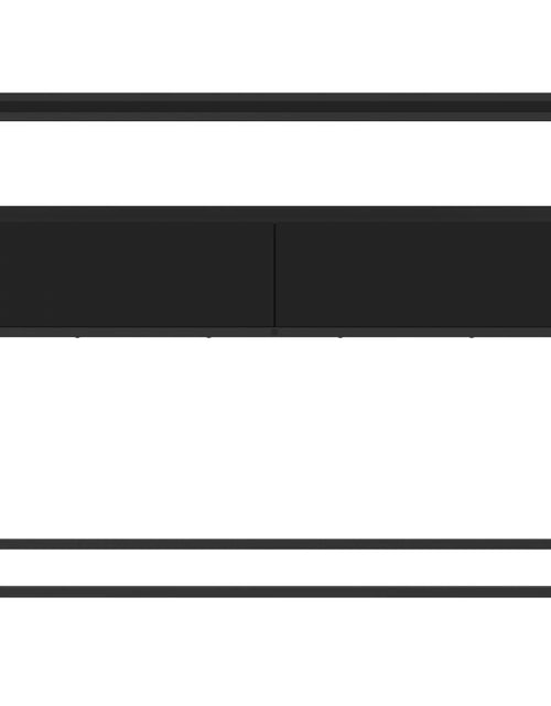 Загрузите изображение в средство просмотра галереи, Măsuță consolă, negru, 100x40x75 cm, lemn compozit
