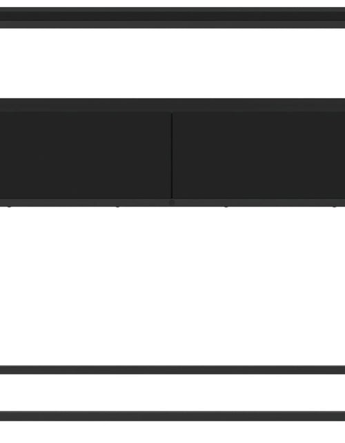 Загрузите изображение в средство просмотра галереи, Măsuță consolă, negru, 75x40x75 cm, lemn compozit
