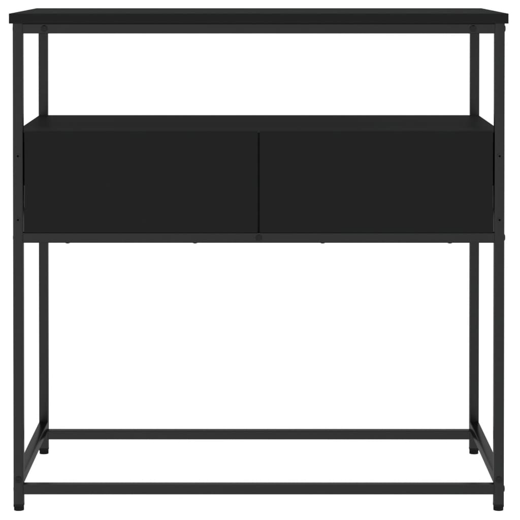 Măsuță consolă, negru, 75x40x75 cm, lemn compozit