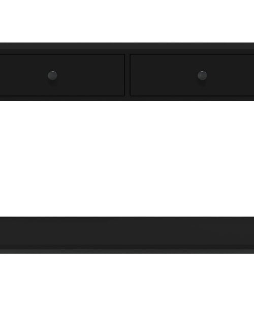 Загрузите изображение в средство просмотра галереи, Măsuță consolă, negru, 100x34,5x75 cm, lemn compozit - Lando
