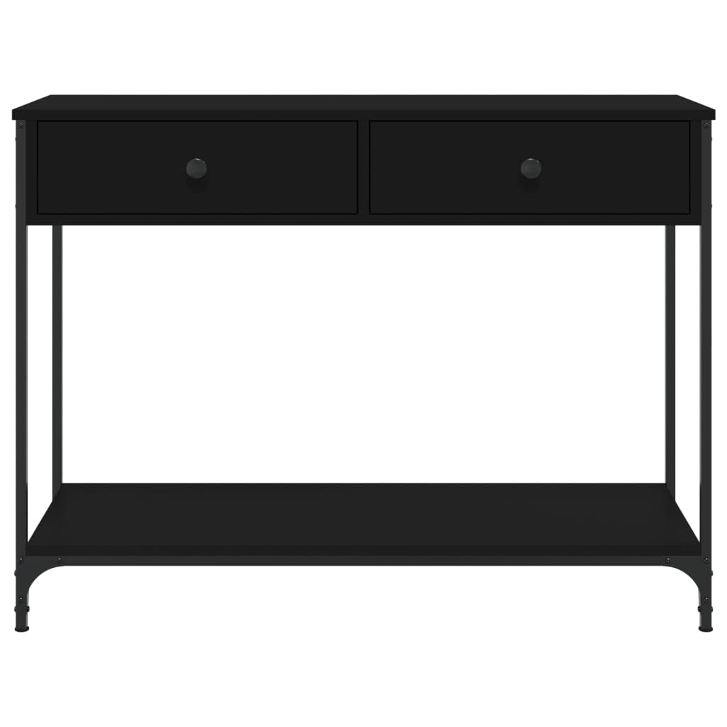 Măsuță consolă, negru, 100x34,5x75 cm, lemn compozit - Lando