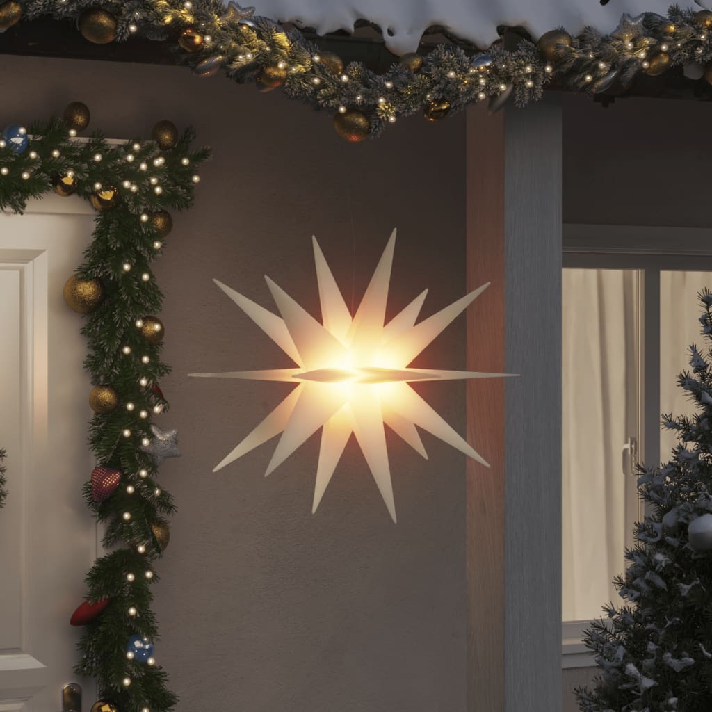 Lumină de Crăciun cu LED, alb, 100 cm, pliabil