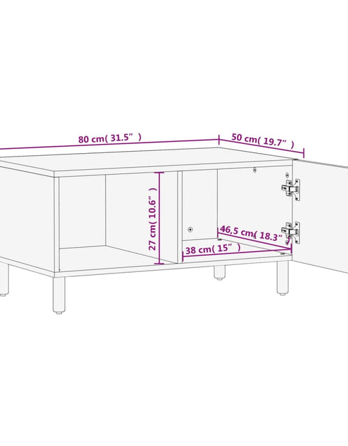 Загрузите изображение в средство просмотра галереи, Măsuță de cafea, 80x50x40 cm, lemn masiv de mango
