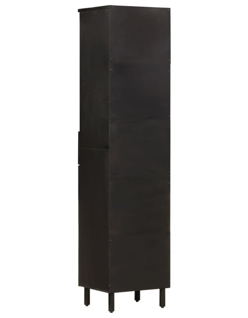 Загрузите изображение в средство просмотра галереи, Dulap de baie, negru, 38x33x160 cm, lemn masiv de mango - Lando
