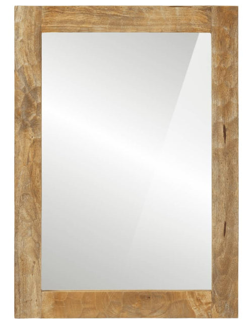Încărcați imaginea în vizualizatorul Galerie, Oglindă de baie, 50x70x2,5 cm, lemn masiv de mango și sticlă
