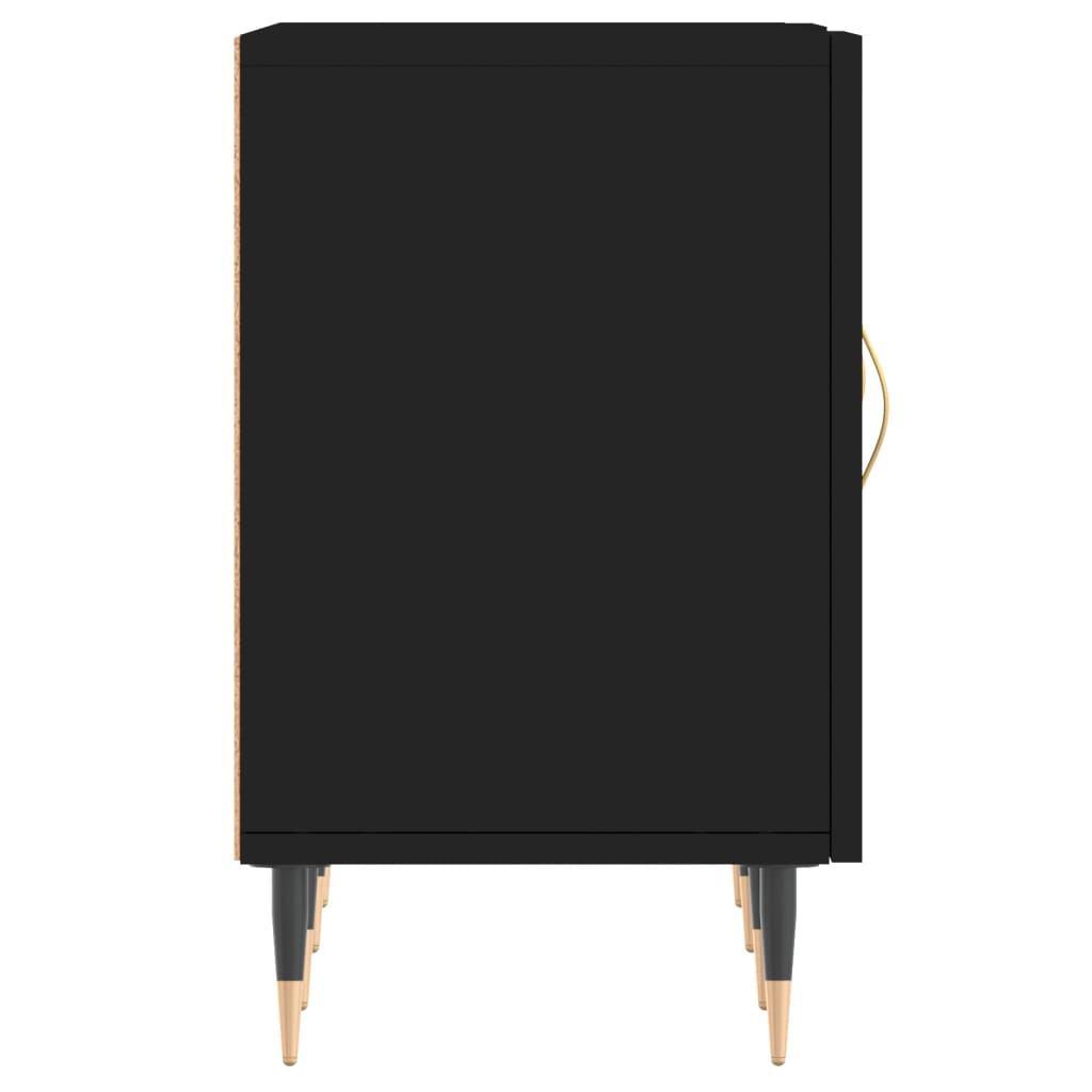 Comodă TV, negru, 150x30x50 cm, lemn compozit
