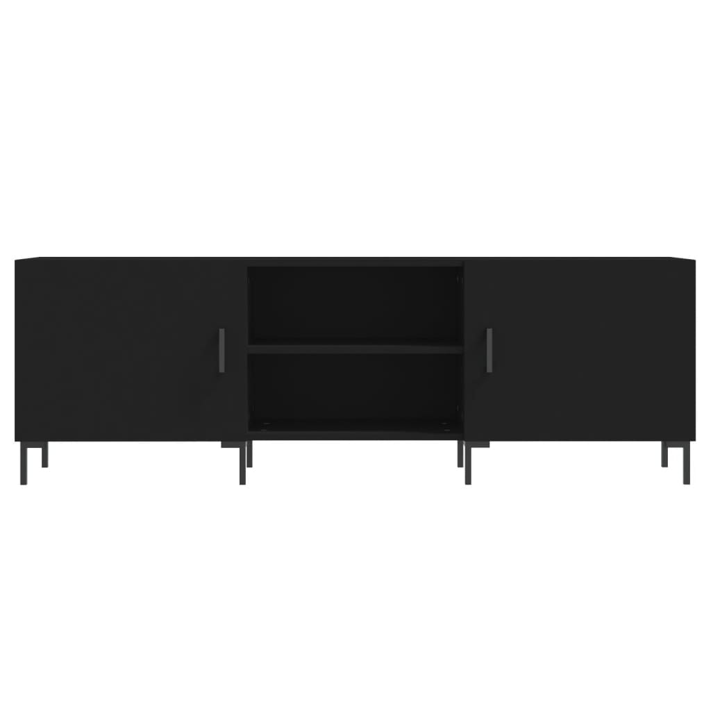 Comodă TV, negru, 150x30x50 cm, lemn compozit