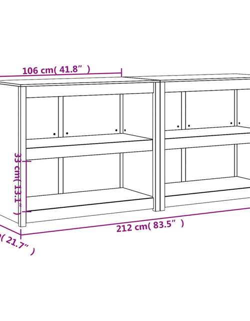 Загрузите изображение в средство просмотра галереи, Dulapuri de bucătărie de exterior, 2 buc., lemn masiv de pin
