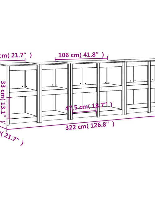 Загрузите изображение в средство просмотра галереи, Dulapuri de bucătărie de exterior, 4 buc., lemn masiv douglas
