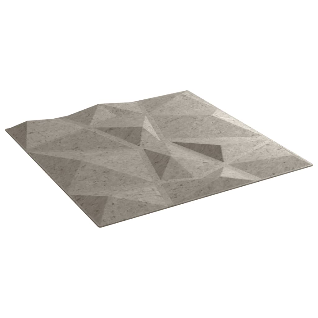 Panouri de perete 48 buc. gri beton 50x50 cm XPS 12 m² diamant